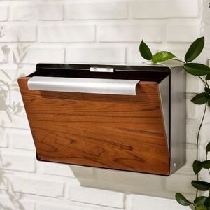 West Elm Steel and Teak Mailbox